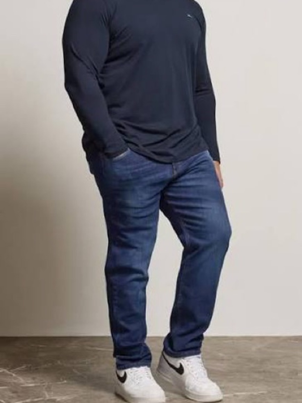 48/30 Men's Straight Fit Jeans in Deep Blue